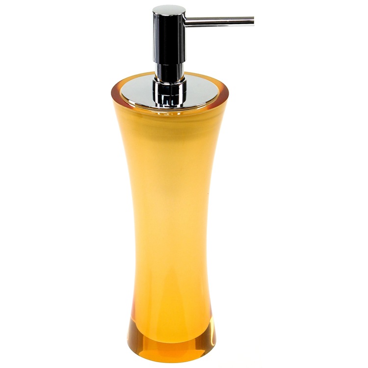 Gedy AU80-67 Soap Dispenser, Free Standing Made From Thermoplastic Resins in Orange Finish